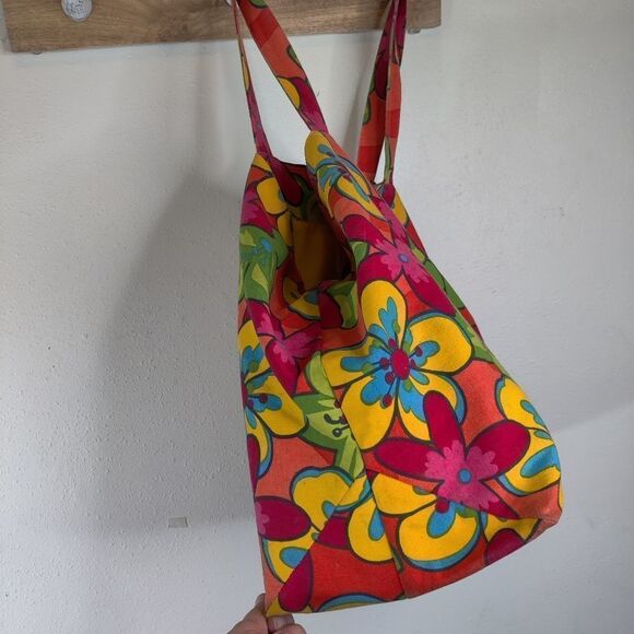 🔥Clearance Bundle 10 for $25  Canvas Tote Bag w/ Bright Tropical Floral Print - Picture 4 of 12